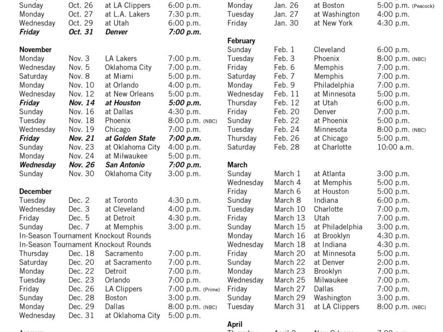 Trail Blazers Announce 2025 26 Regular Season Schedule Portland Trail Blazers