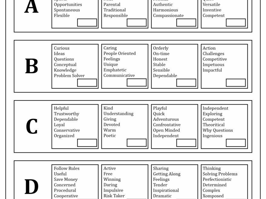 True Colors Personality Test Instant Download Graphic Art Teacher Worksheets Library