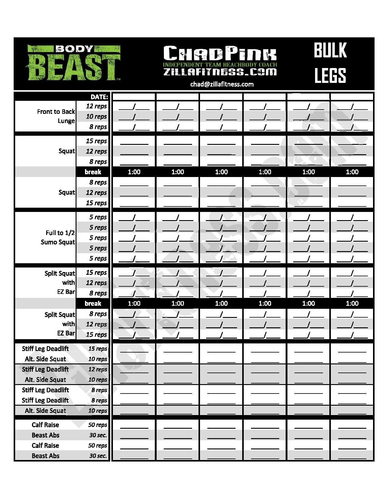 Ultimate Body Beast Worksheets Team Right Now Fitness Beachbody Worksheets Library