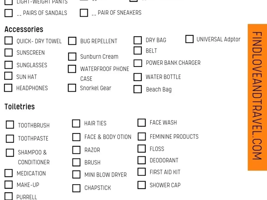 Ultimate Thailand Packing Guide Plus FREE Checklist Find Love And Travel