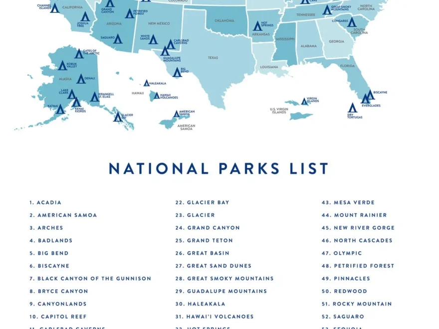 Ultimate US National Parks List For 2025 Printable Checklist