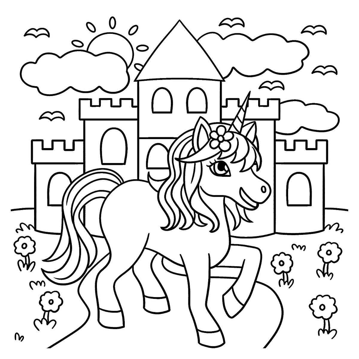 Printable Unicorn Color Sheet