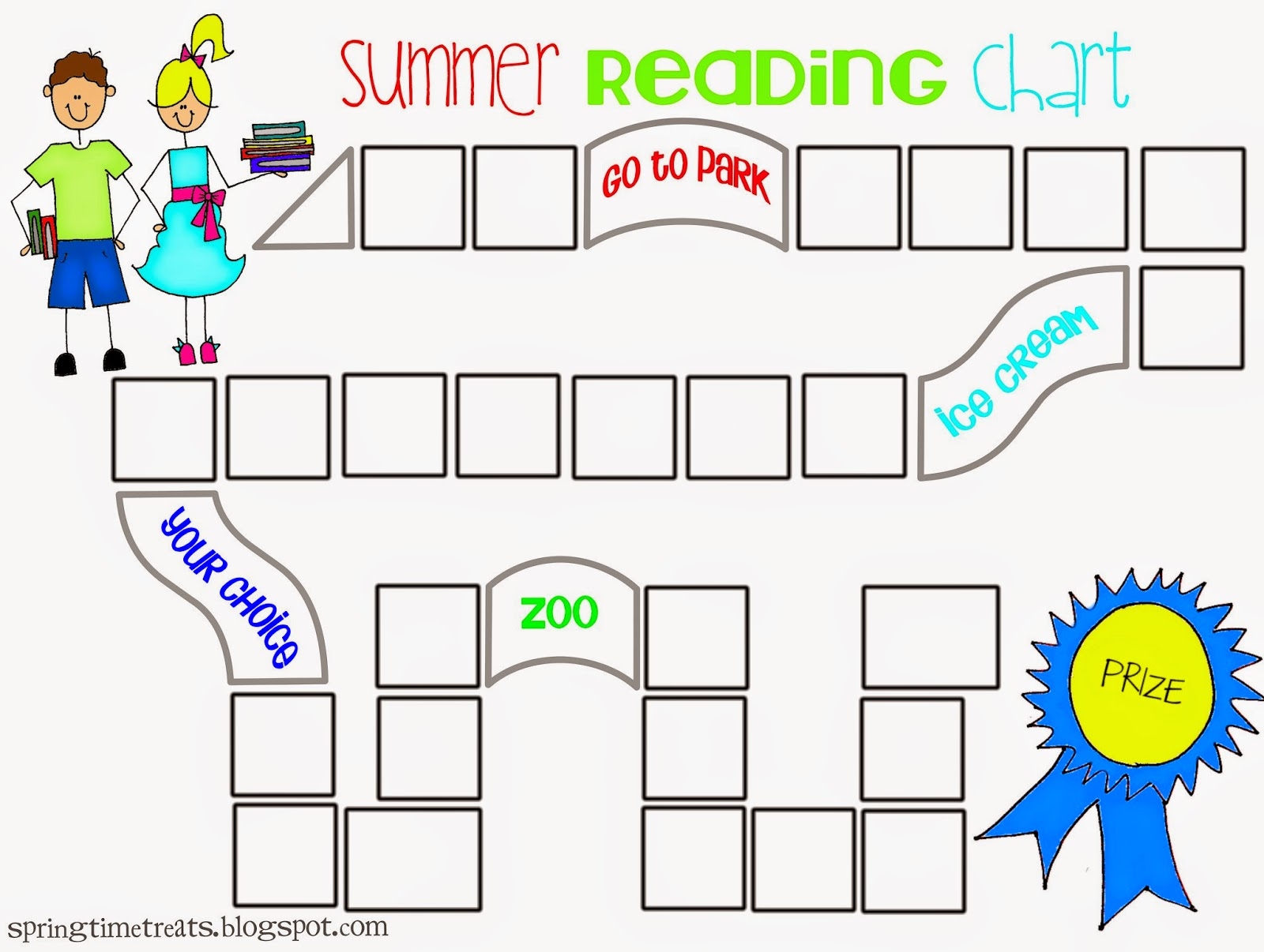 Updated Reading Chart Free Printable Spring Time Doodles