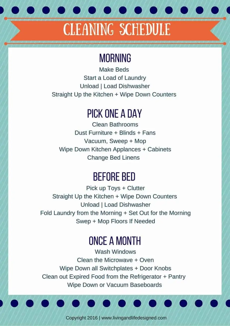 Use This Daily 20 Minute Cleaning Schedule To Save Yourself Time Use This Daily 20 Minute Cleaning Schedule To Save Yourself Time