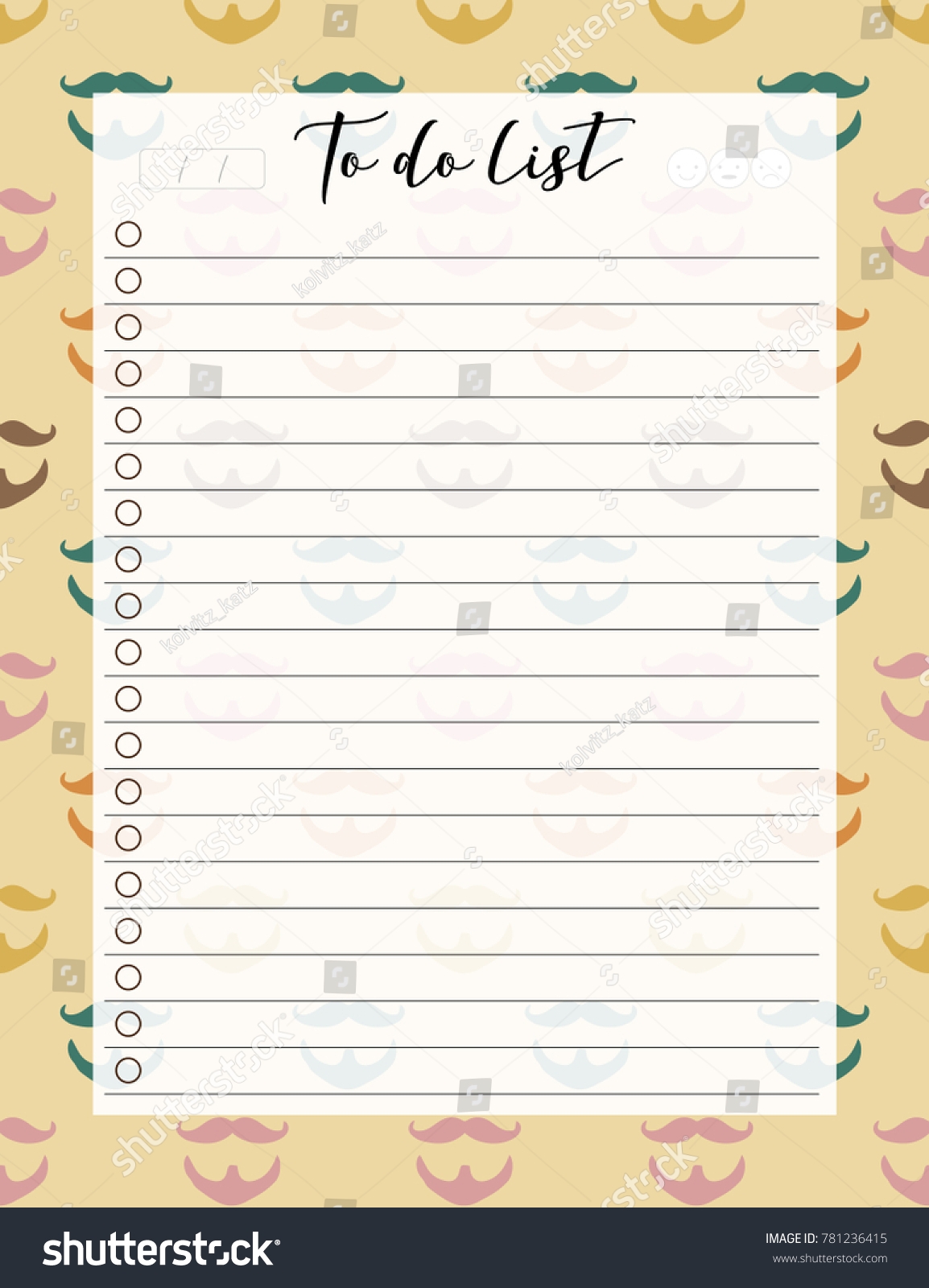 Vintage A4 Template Do List Lettering Stock Vector Royalty Free 781236415 Shutterstock