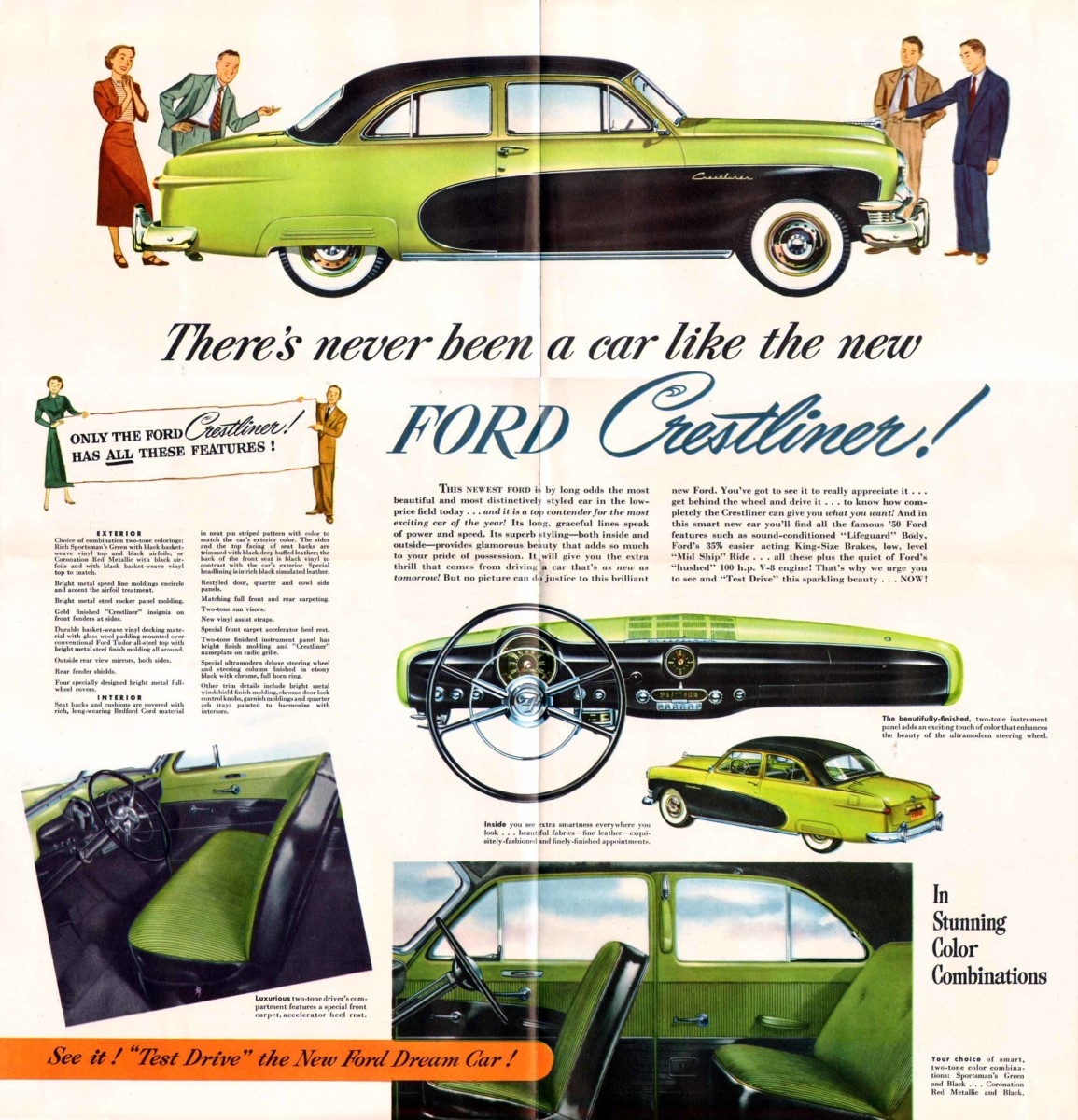 Vintage Ad 1951 Ford Crestliner If You Don t Have A Hardtop Fake It Curbside Classic