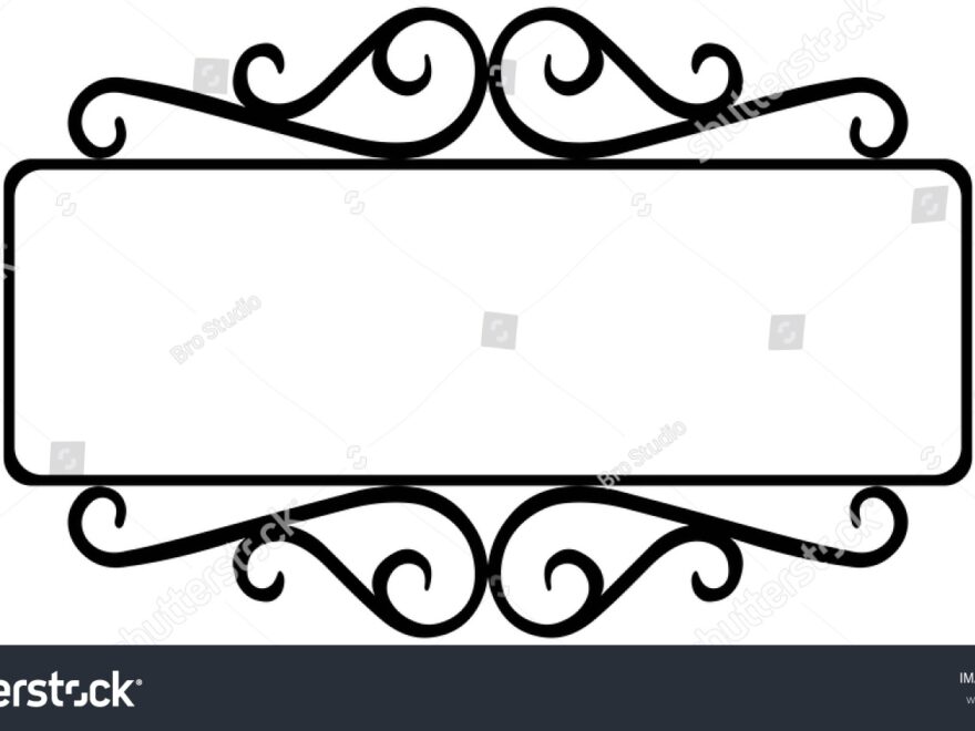 Vintage Wrought Iron Frame Template Signs Stock Vector Royalty Free 570609028 Shutterstock