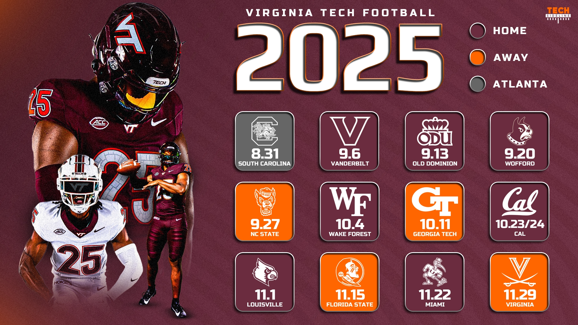 Virginia Tech Releases Full 2025 Football Schedule TechSideline