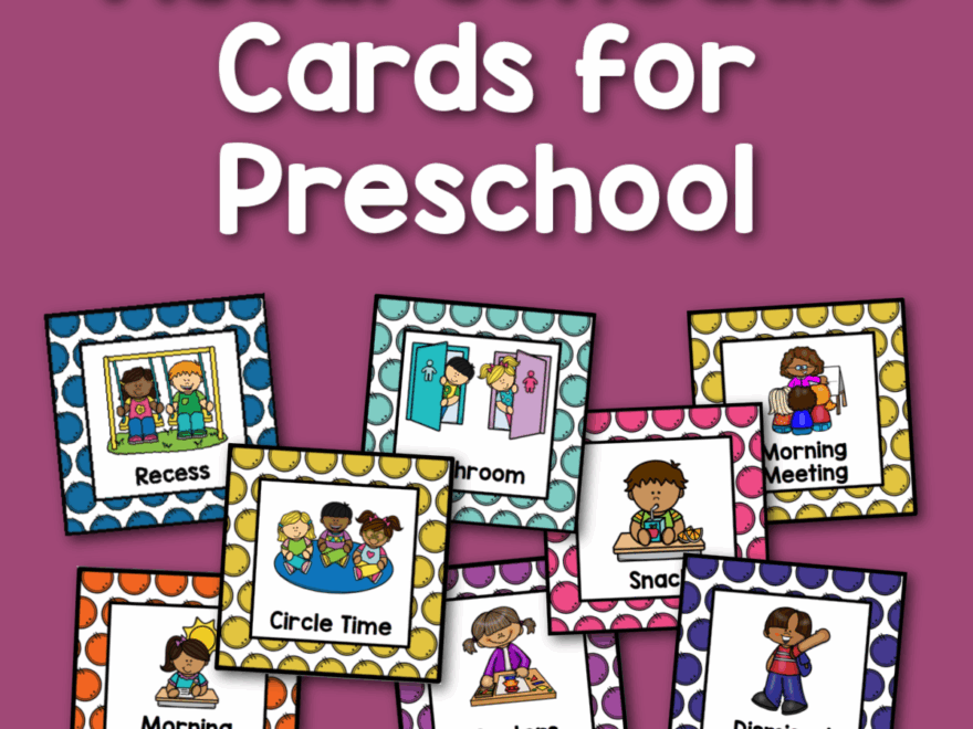 Visual Schedule Cards For Preschool Teaching Mama
