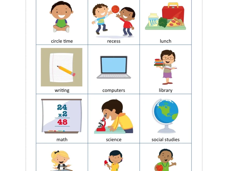 Visual Schedule For Daily Routines Picture Card Printables SLP