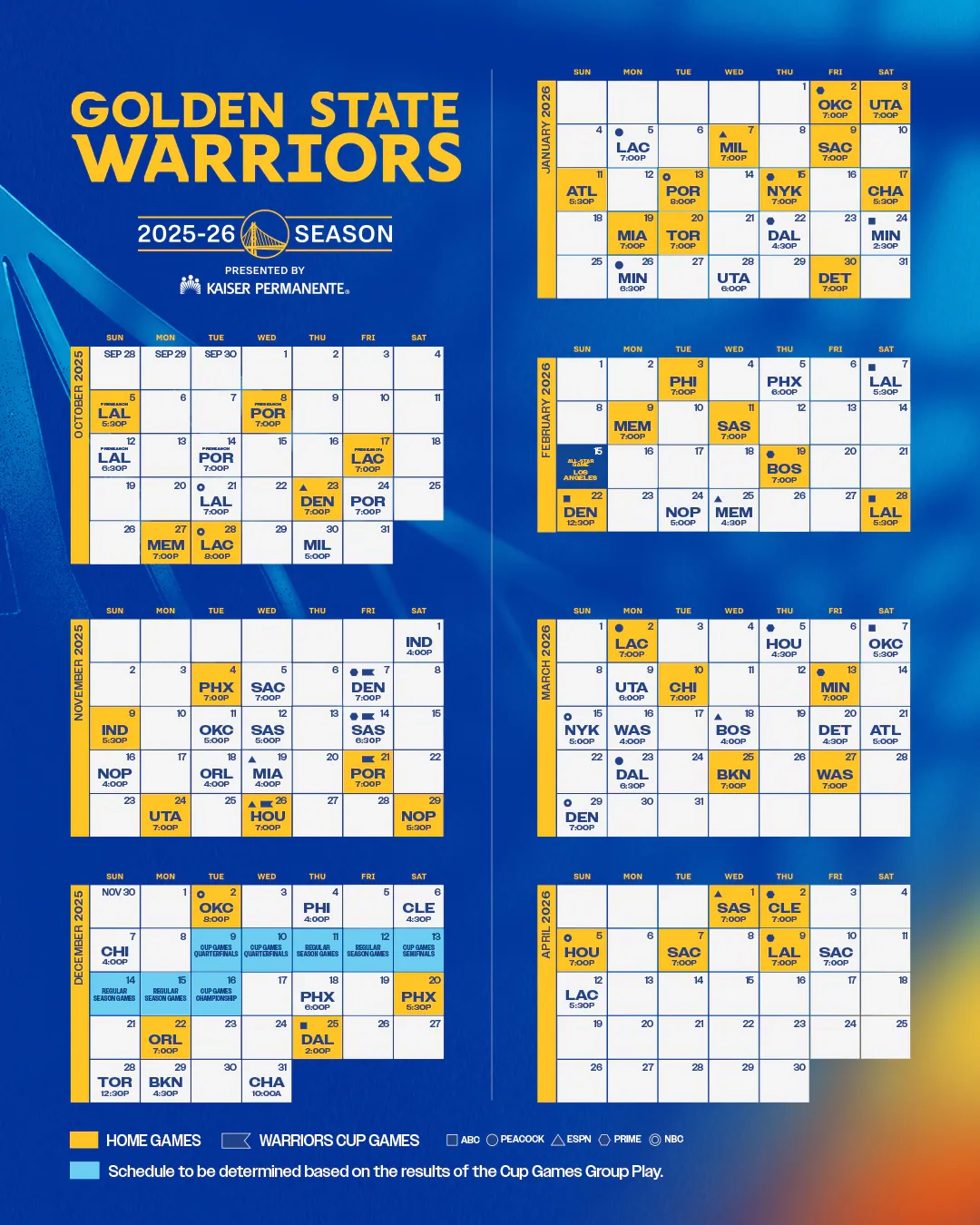 Warriors Fan Guide 2025 26 Schedule