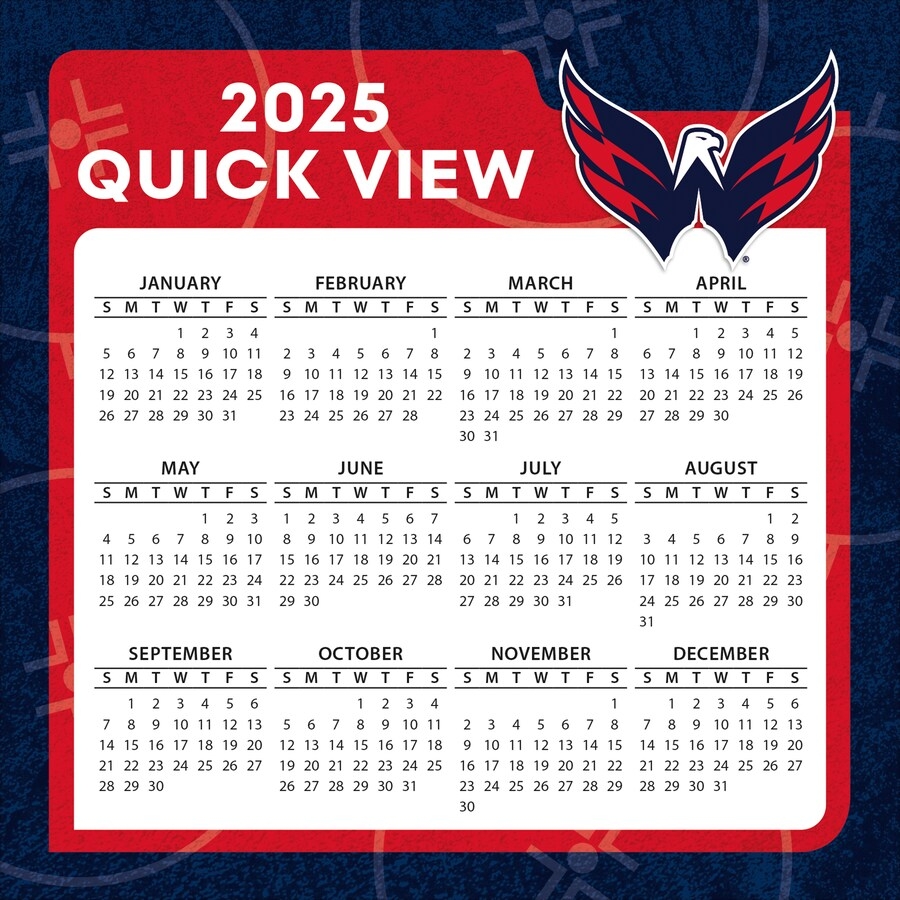 Washington Capitals 2025 Boxed Desk Calendar