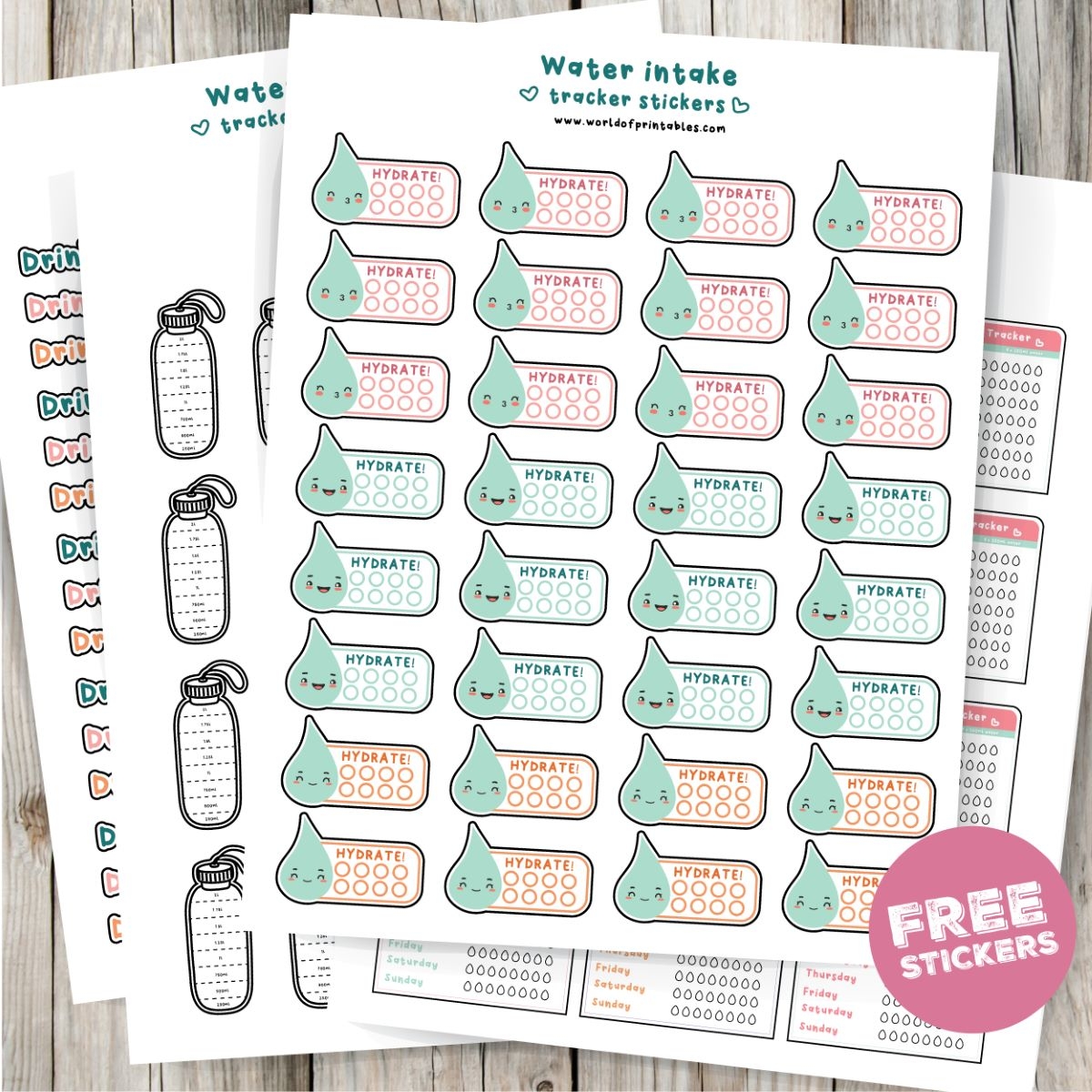 Water Tracker Stickers Free Printable And Digital Planner Stickers Worksheets Library Water Tracker Stickers Free Printable And Digital Planner Stickers Worksheets Library