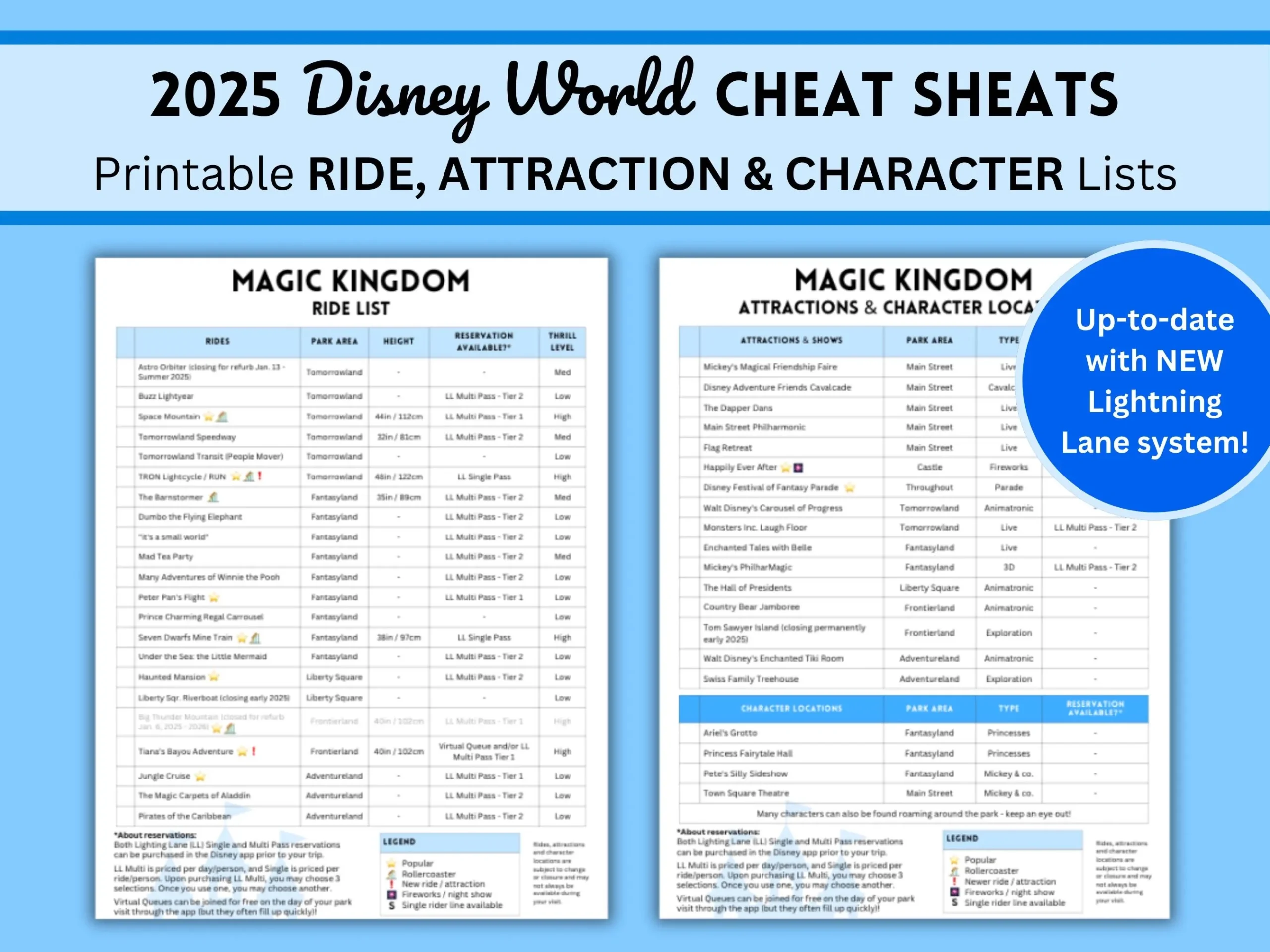 Free Printable Disney World Ride List Free Printable Disney World Ride List