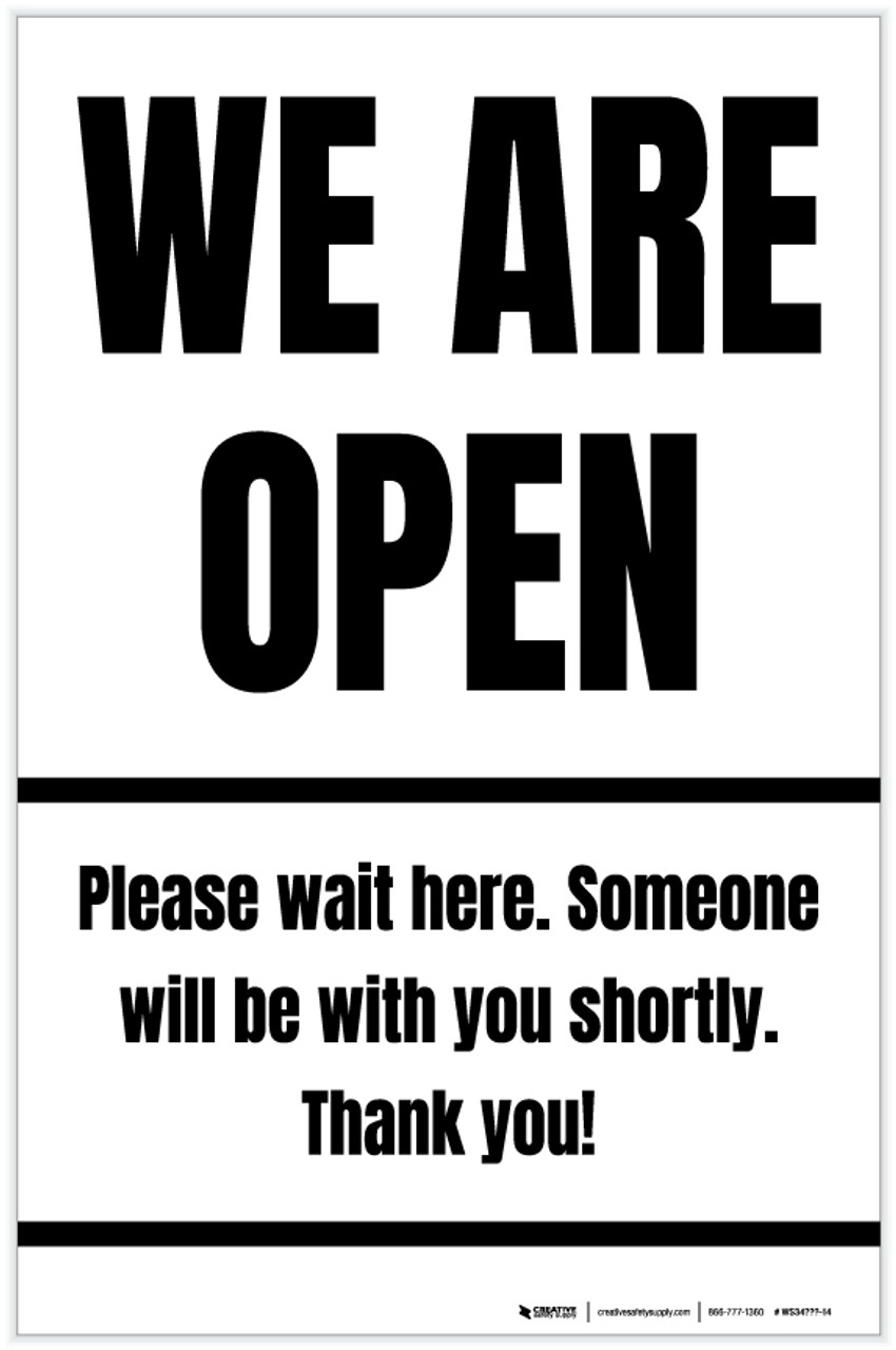 Printable Open Here Sign