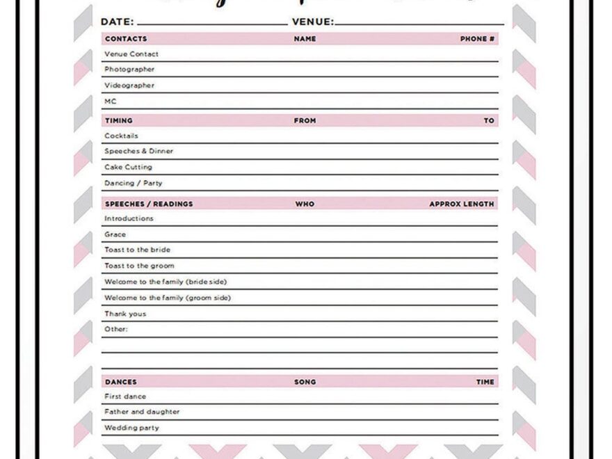 Wedding Planning Printables Free Templates To Keep You Organized Worksheets Library