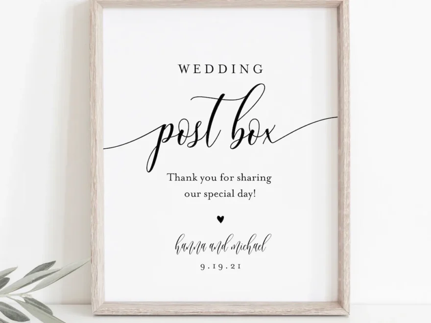 Wedding Post Box Sign Wedding Card Sign Minimalist Modern Postbox Editable Template Printable Instant Download Templett 8x10 008 30S Etsy