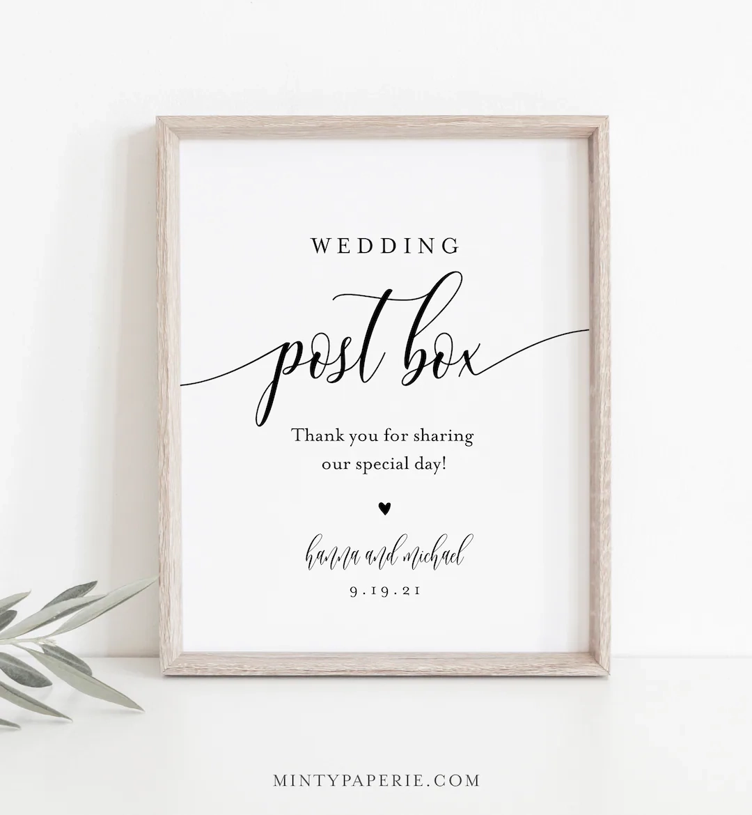 Wedding Post Box Sign Wedding Card Sign Minimalist Modern Postbox Editable Template Printable Instant Download Templett 8x10 008 30S Etsy