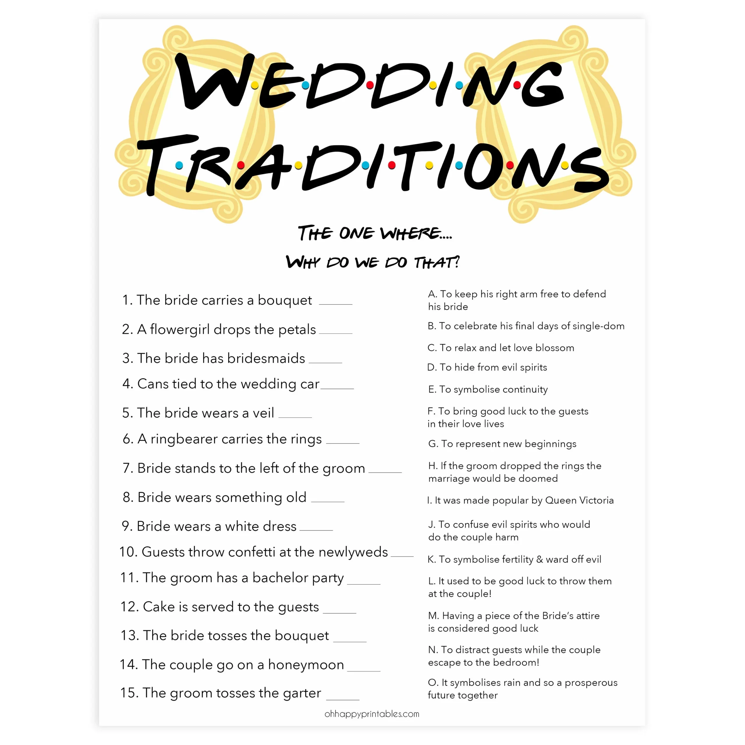 Bride And Groom Trivia Printable Bride And Groom Trivia Printable