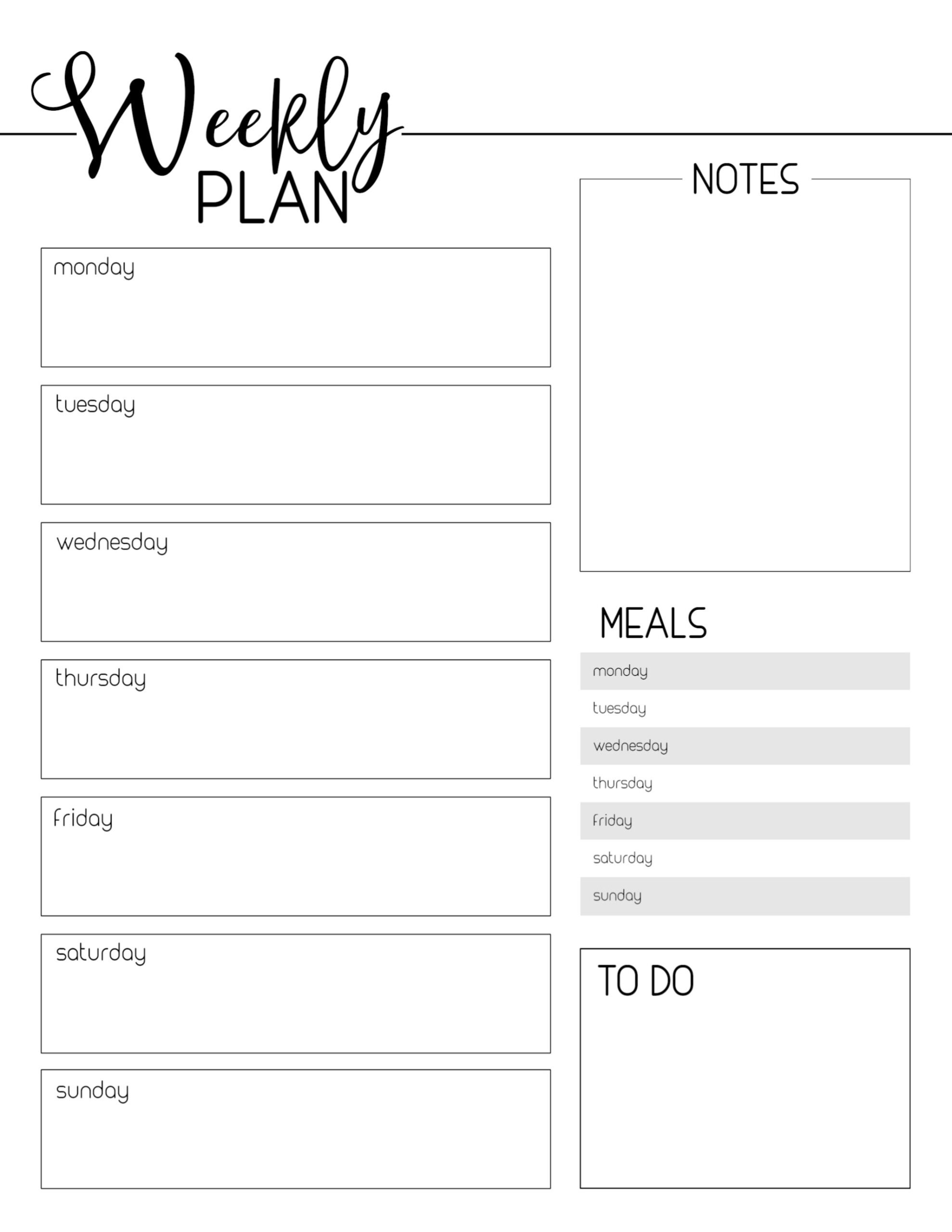 Free Trial Planner Printables