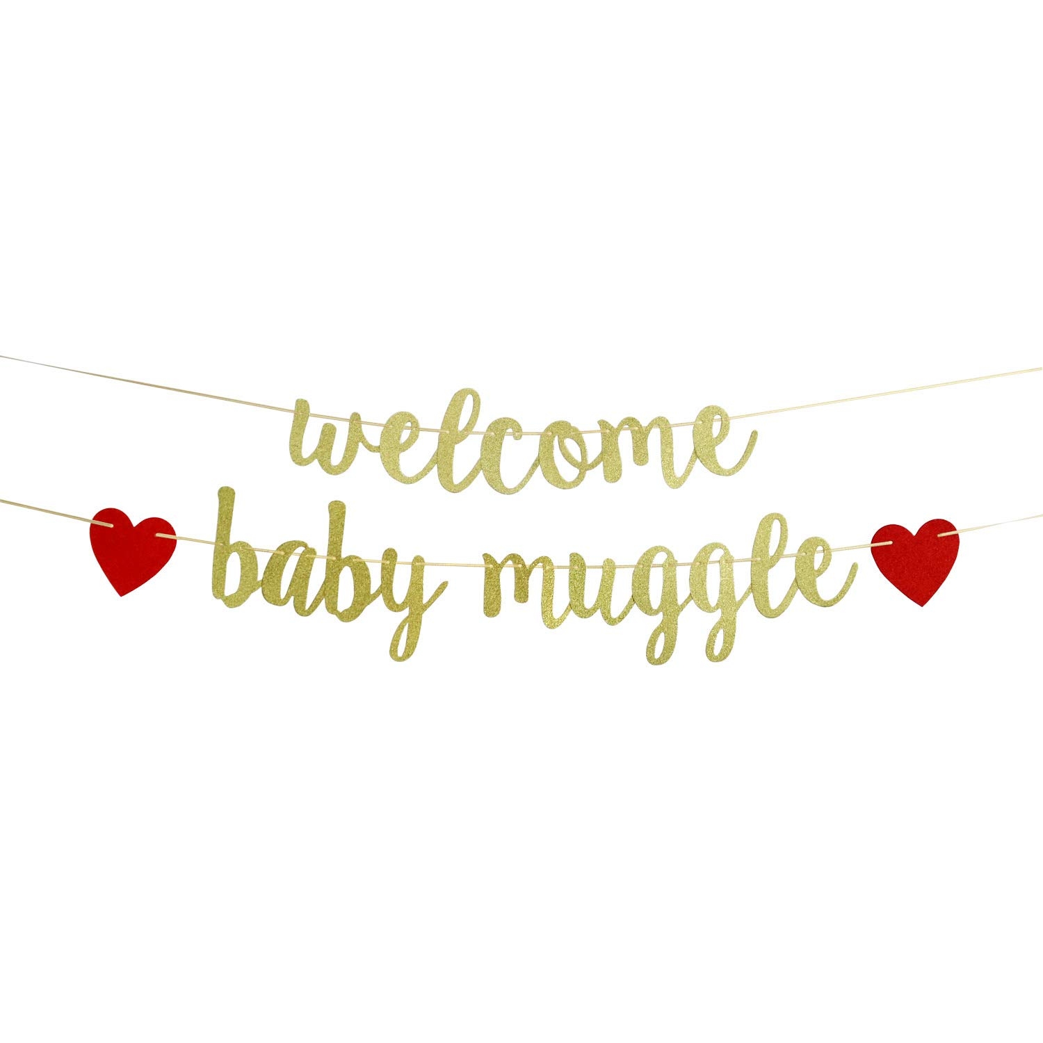 Welcome Baby Muggle Banner Baby Shower Party Supplies Welcome Little Muggle Banner Baby Sign For Baby Shower Bridal Shower Party Supplies Decoration Amazon ca Toys Games