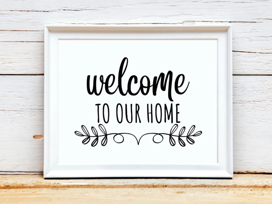 Welcome To Our Home Sign Printable Welcome Quote Print Welcome Wall Art Farmhouse Welcome Welcome Quote Print Housewarming Gift Etsy