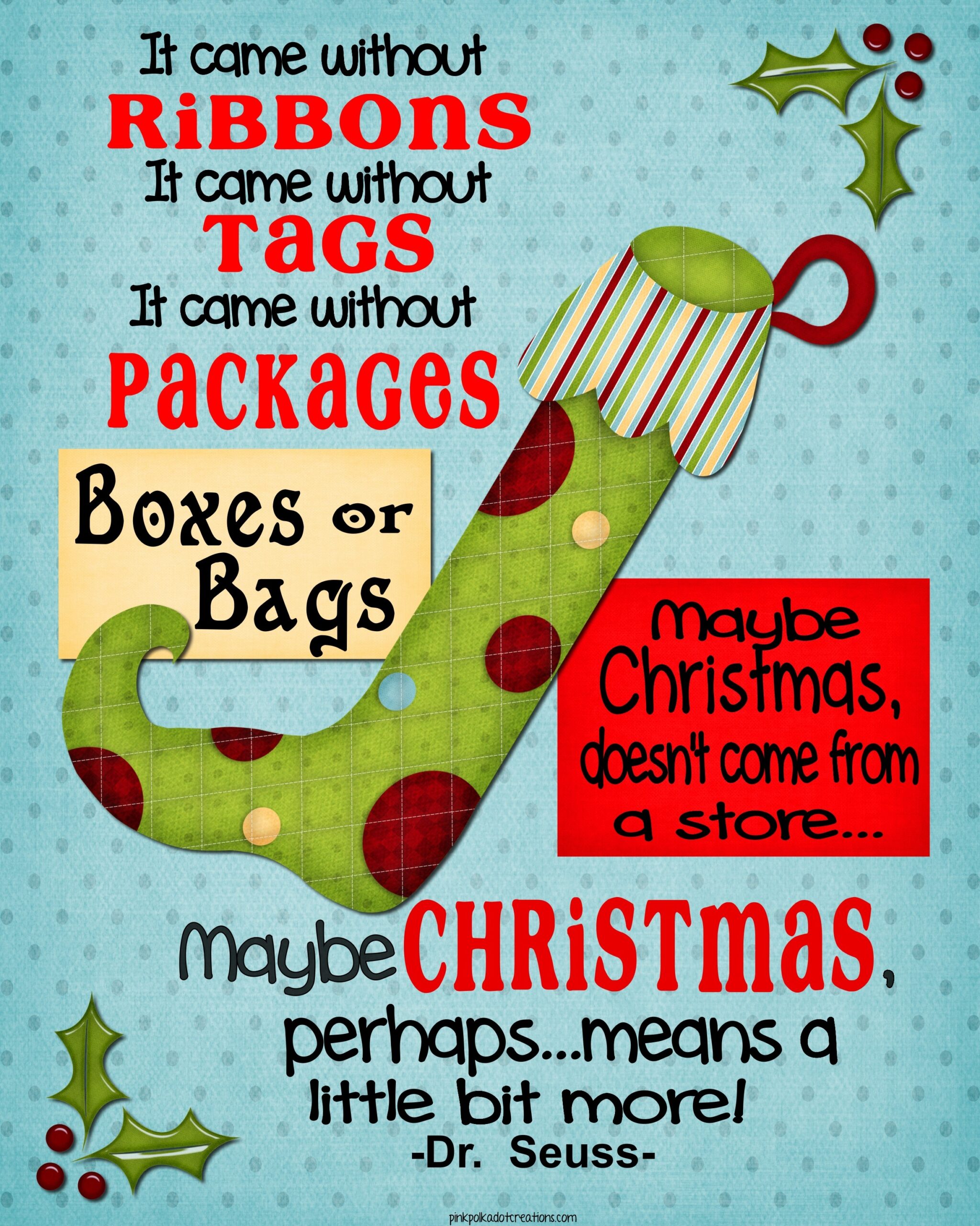 Whimsical Christmas Frame And Free Printables Pink Polka Dot Creations