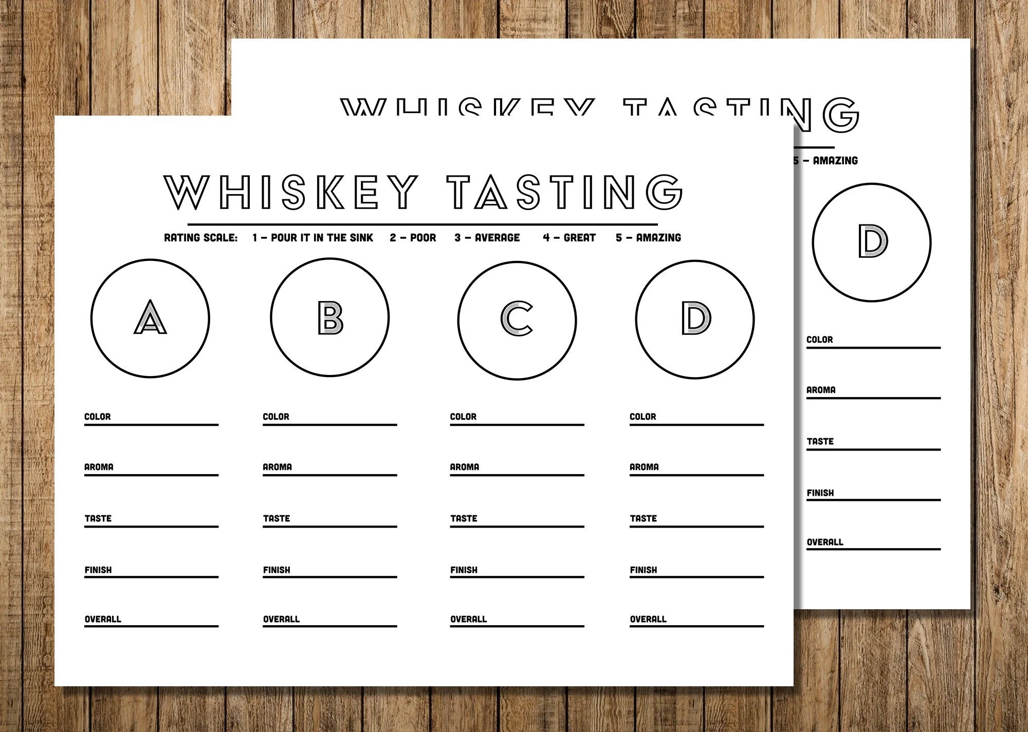 Whiskey Tasting Score Sheet Printable PDF Etsy Whiskey Tasting Score Sheet Printable PDF Etsy