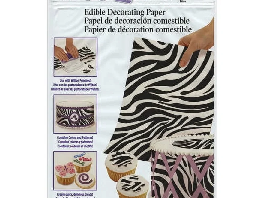 Wilton 8 x11 Sugar Sheet Zebra Print 1 Pc 710 2943 Walmart
