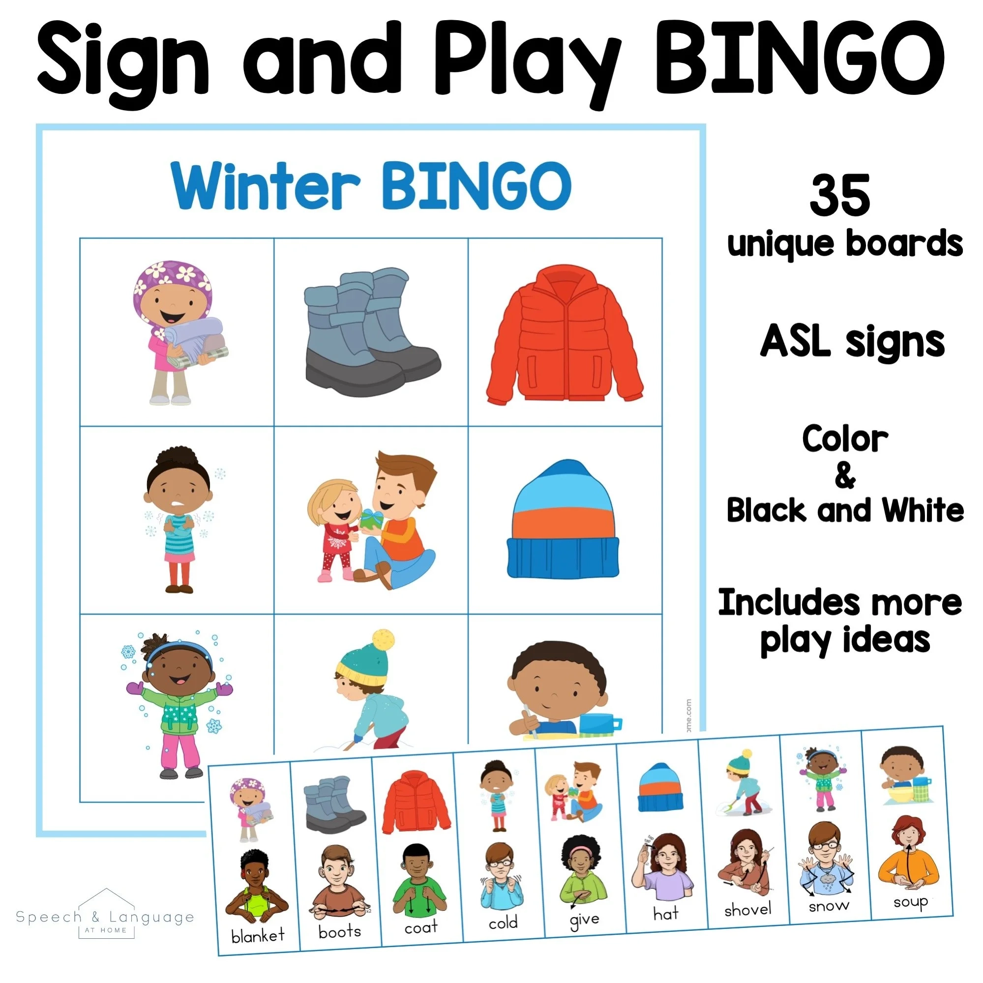 Winter Bingo Game SLP Winter Bingo Game SLP