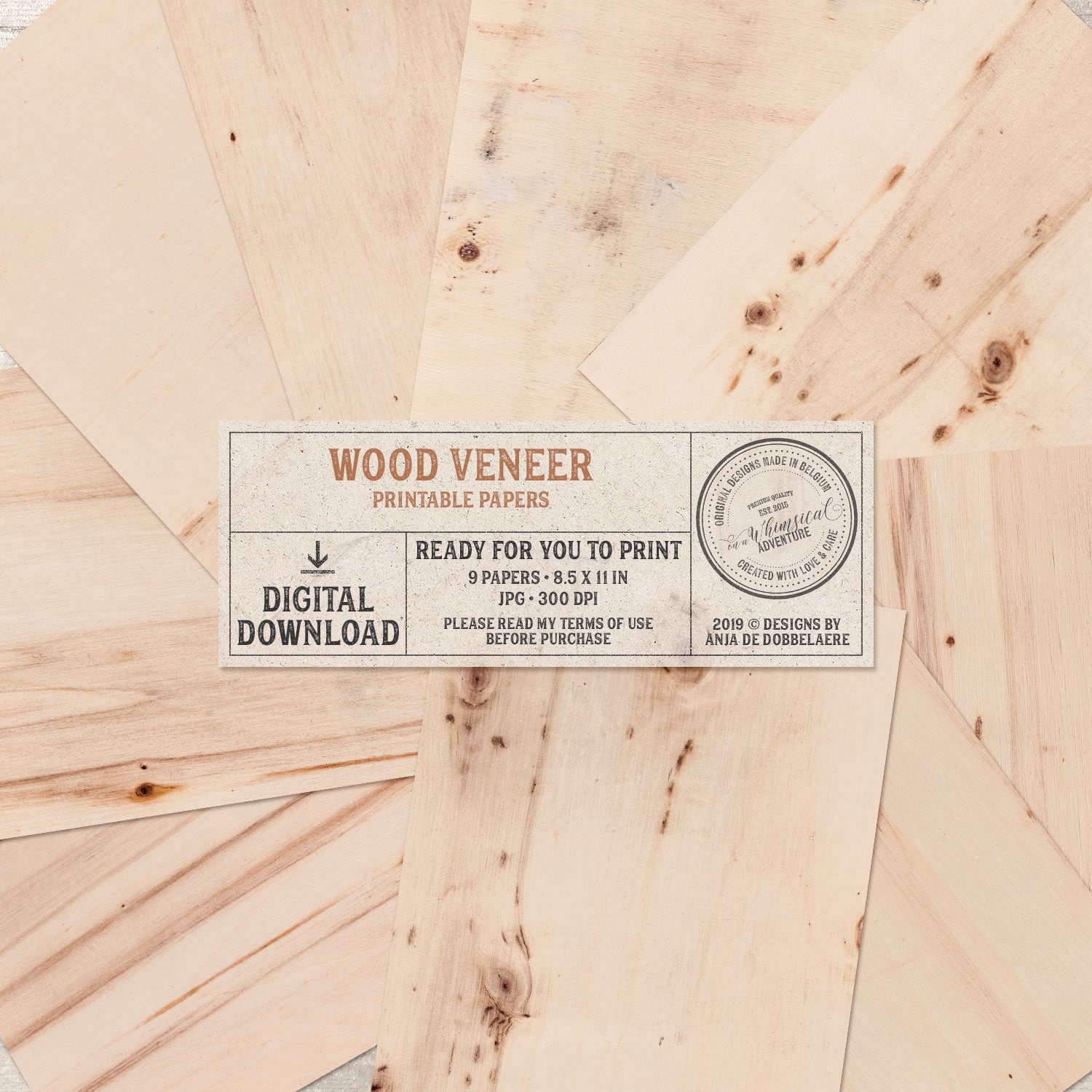 Wood Veneer Sheets For Printing Letter Size Wood Paper Wood Digital Paper Printable Real Wooden Texture Instant Download Blank Wood Etsy