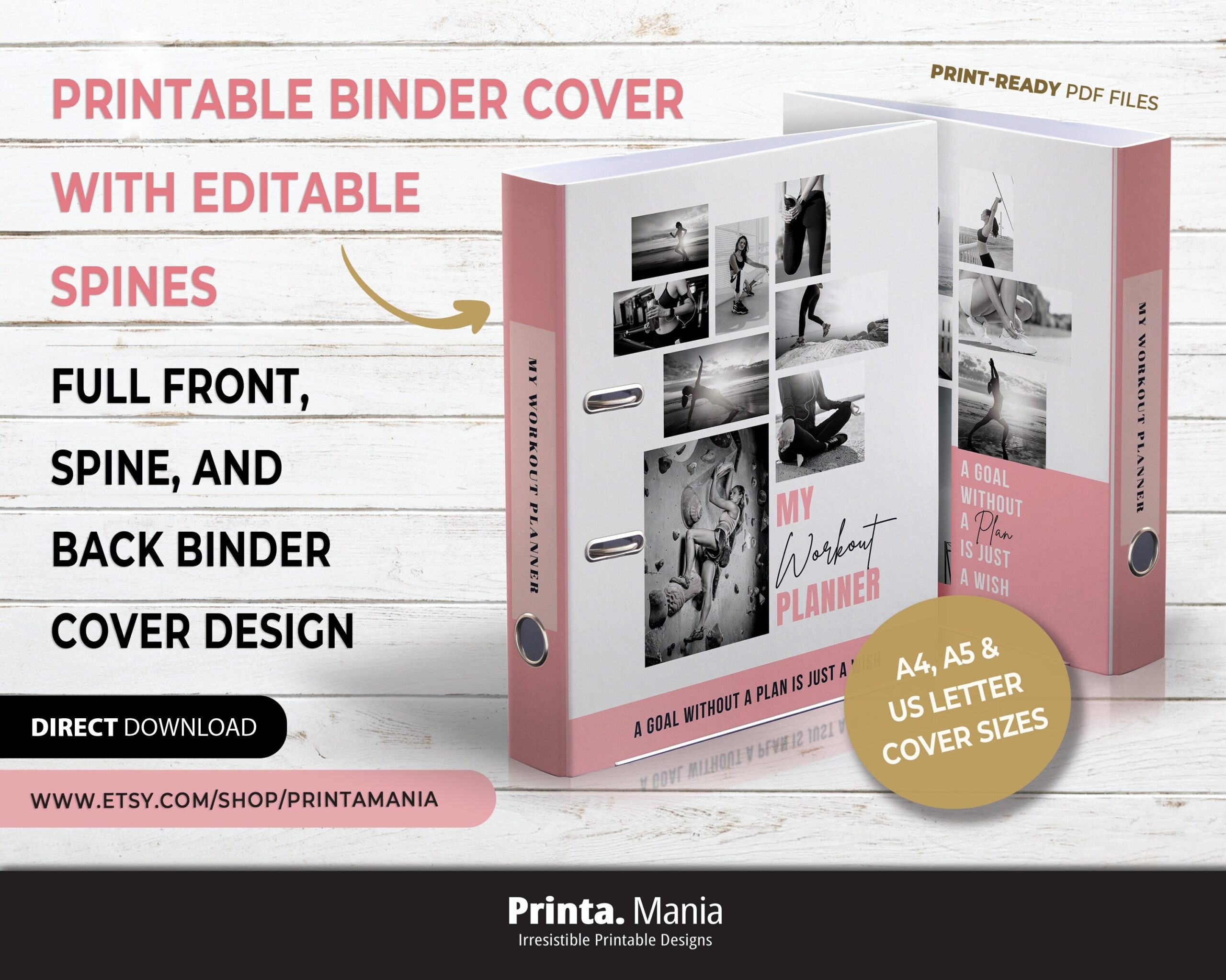 Fitness Binder Printable Cover Sheet