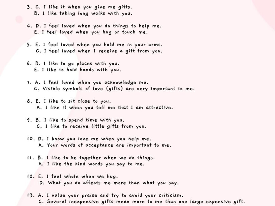 Worksheets 5 Love Languages 12 Free PDF Printables Printablee Worksheets Library