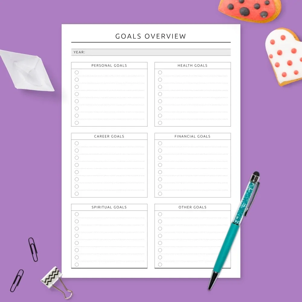 Goal Planner Yearly Printable Goal Planner Yearly Printable