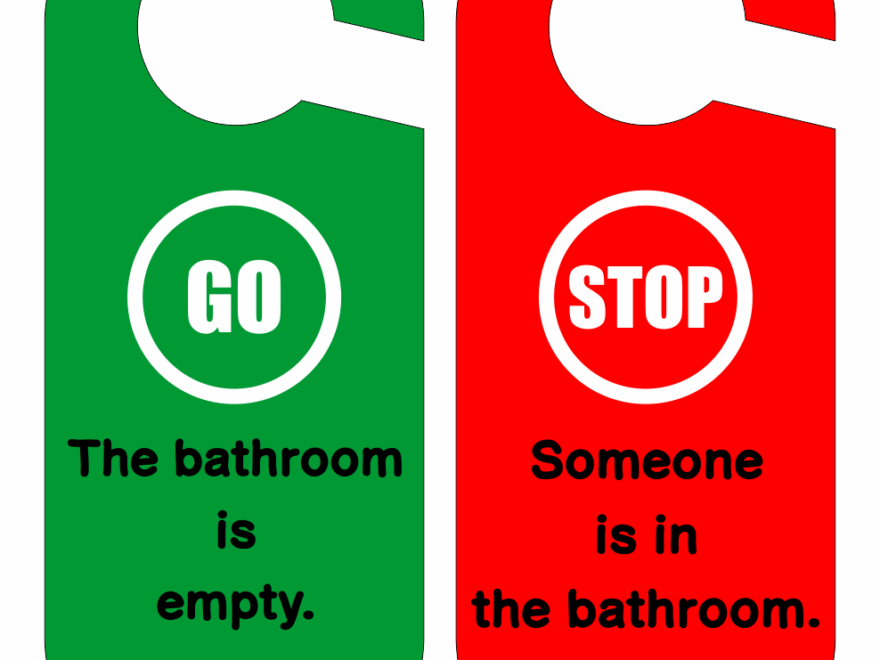Zombie Bathroom Signs Printable PDF