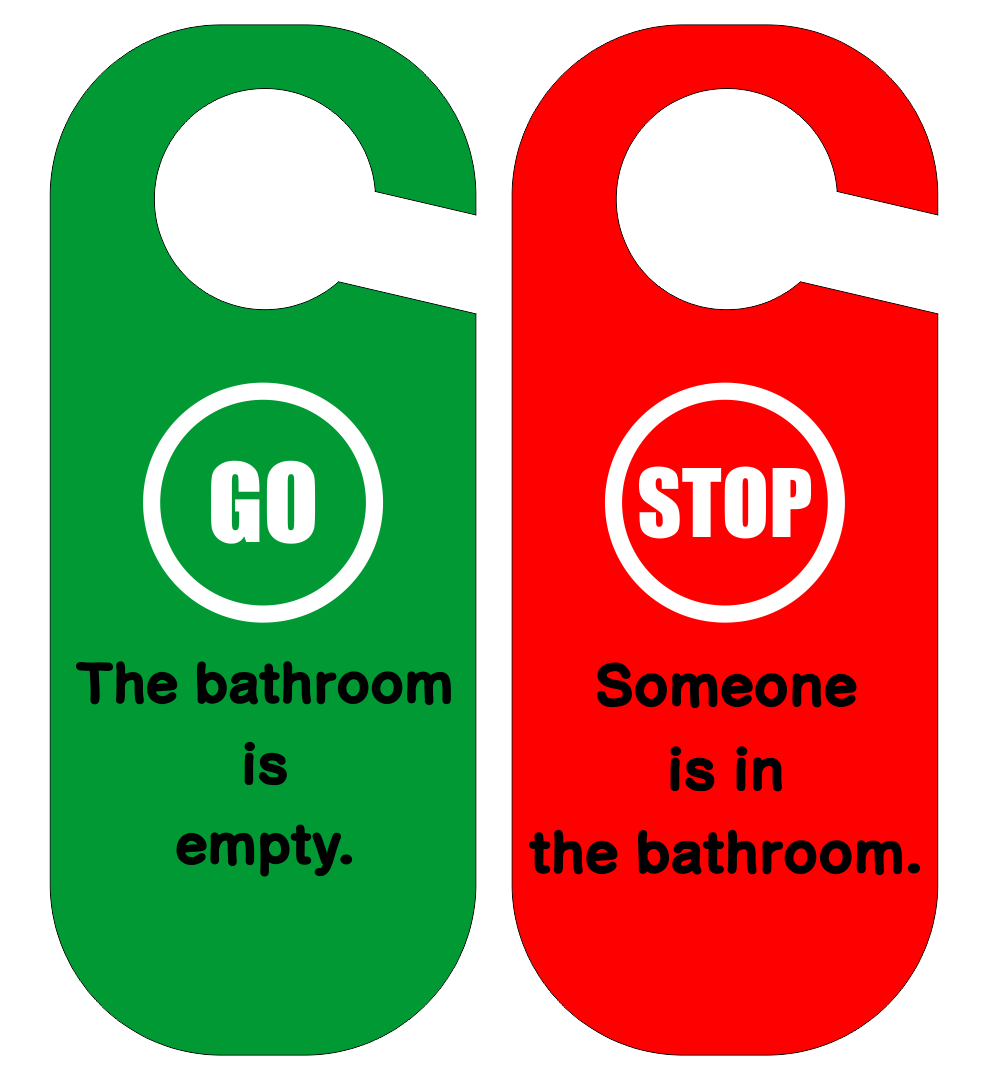 Zombie Bathroom Signs Printable PDF
